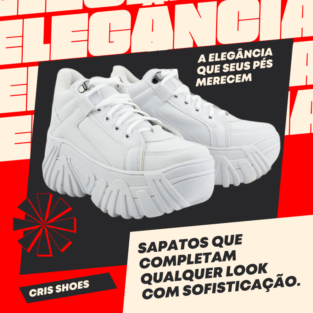 Tênis Feminino Plataforma Chunky Sneaker Sola Alta Tratorada Original Produto Oficial