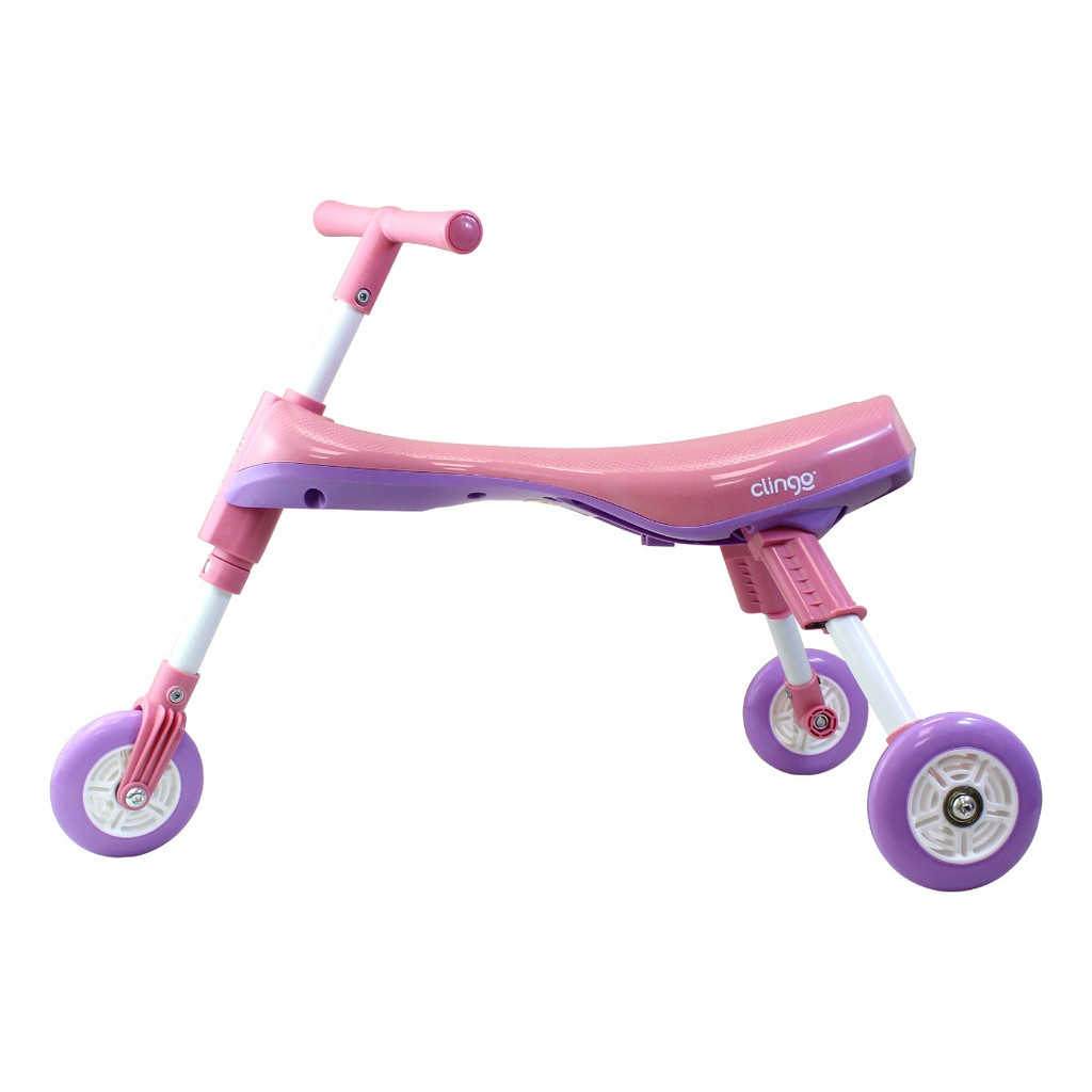 Triciclo Infantil Dobrável Rosa E Lilás – Clingo
