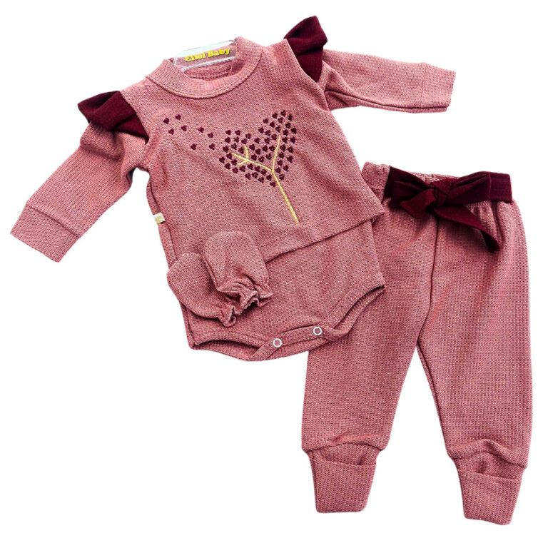 Conjunto de Pagão Coração – Eliel Baby &#