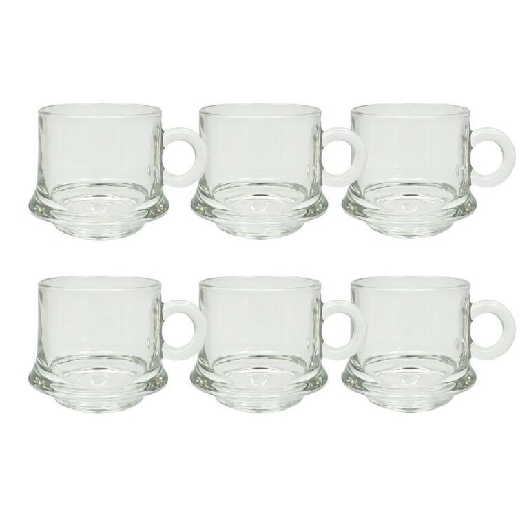 Jogo de Xícaras Vidro Para Café Chá 85ML Conjun