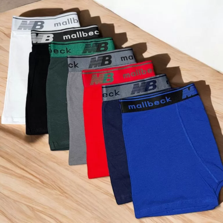 Kit 5 Cuecas Boxer de ALGODÃO Masculina Box Adult