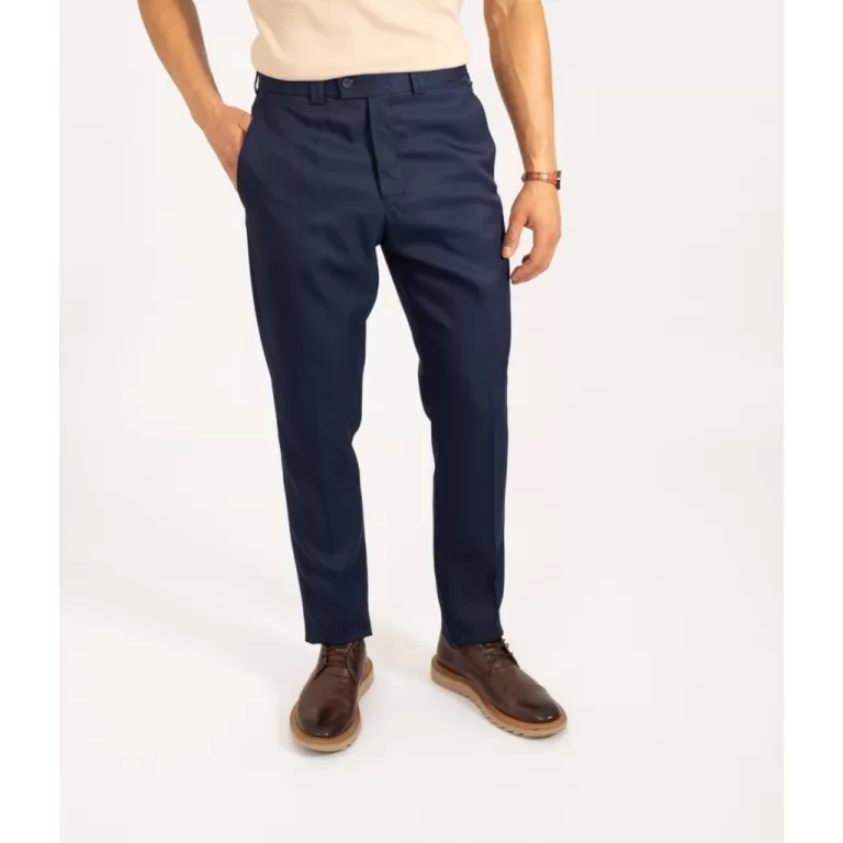 Calça Social Masculina Alfaiataria Slim  Azul Mar