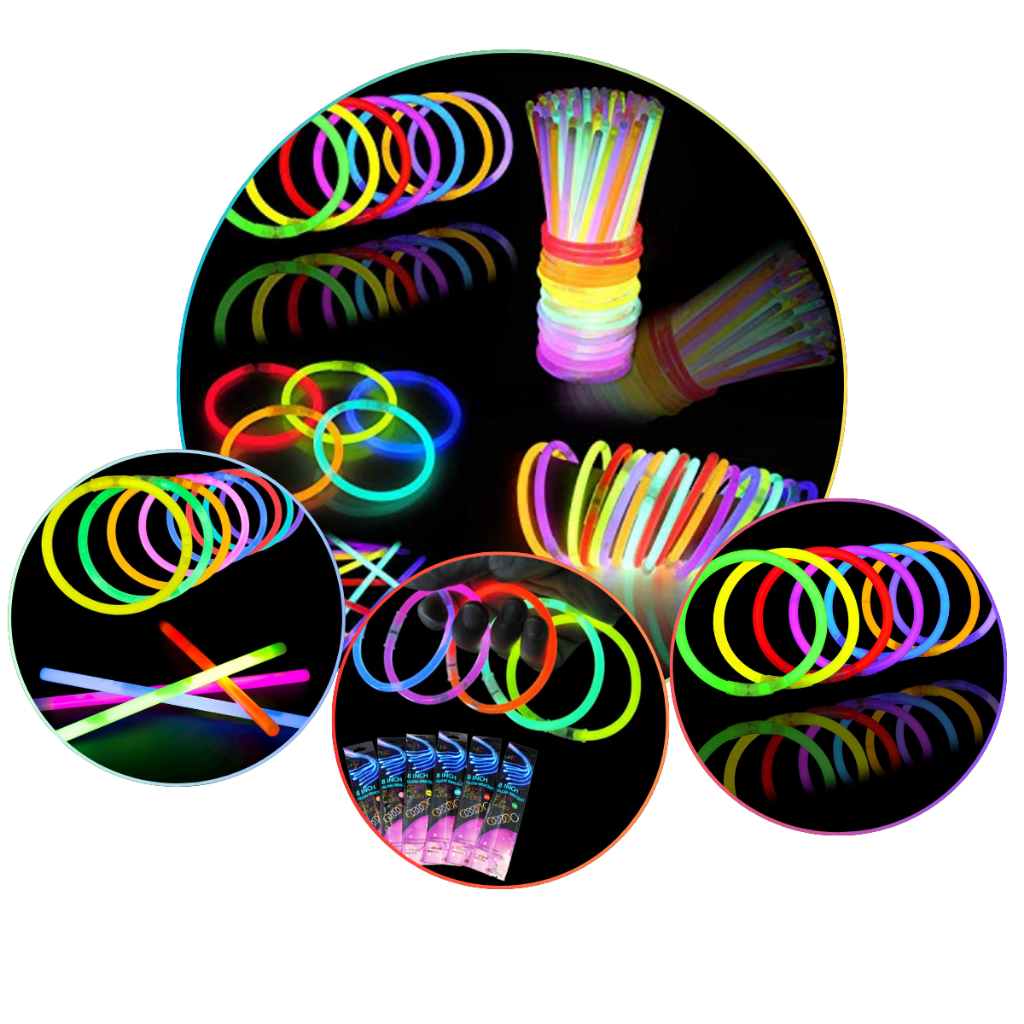 KIT 25/50/100 Unidades Pulseira Neon Fluorescente Festa Alto Brilho Carnaval