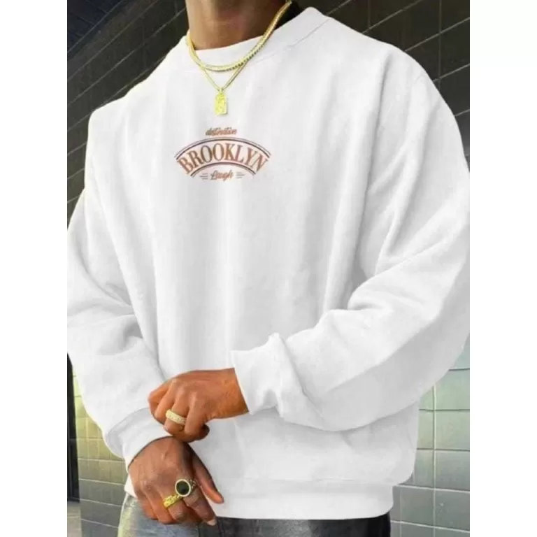 Moletom Gola Redonda Unissex Blusa De Frio Estampa