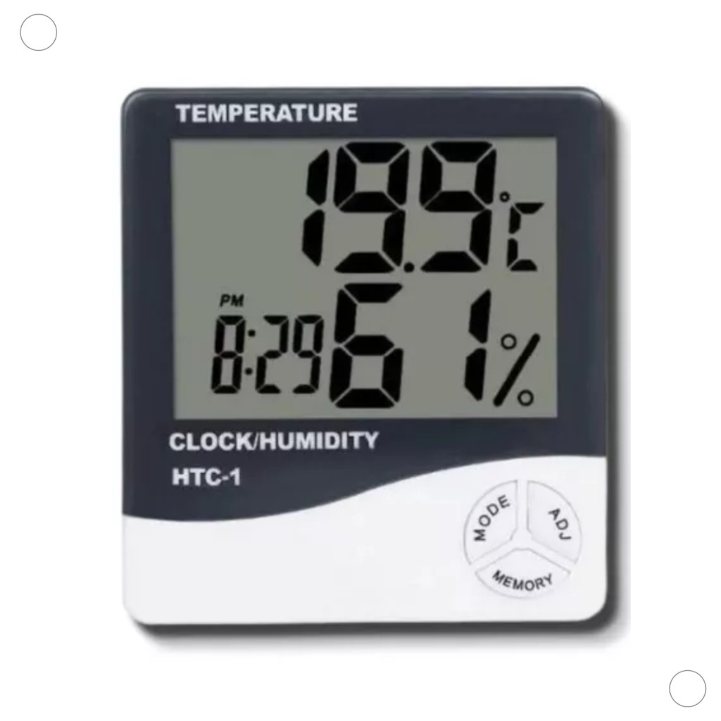 Termo Higrômetro Relógio Despertador Digital Termômetro a Pilha Medidor Temperatura Umidade do Ar