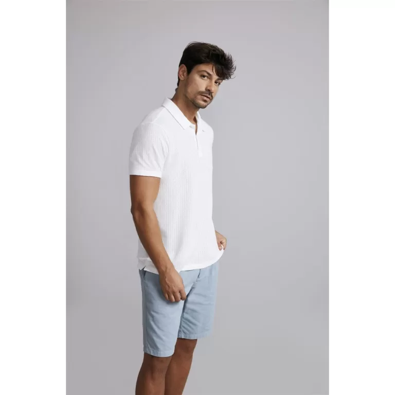 Polo Malha Tricot Slim Fit – Off White