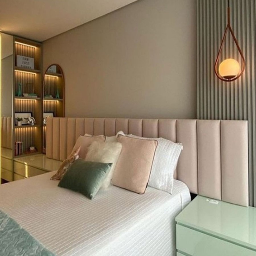 Kit Cabeceiras de Cama Box Estofada Modulada 20x40cm