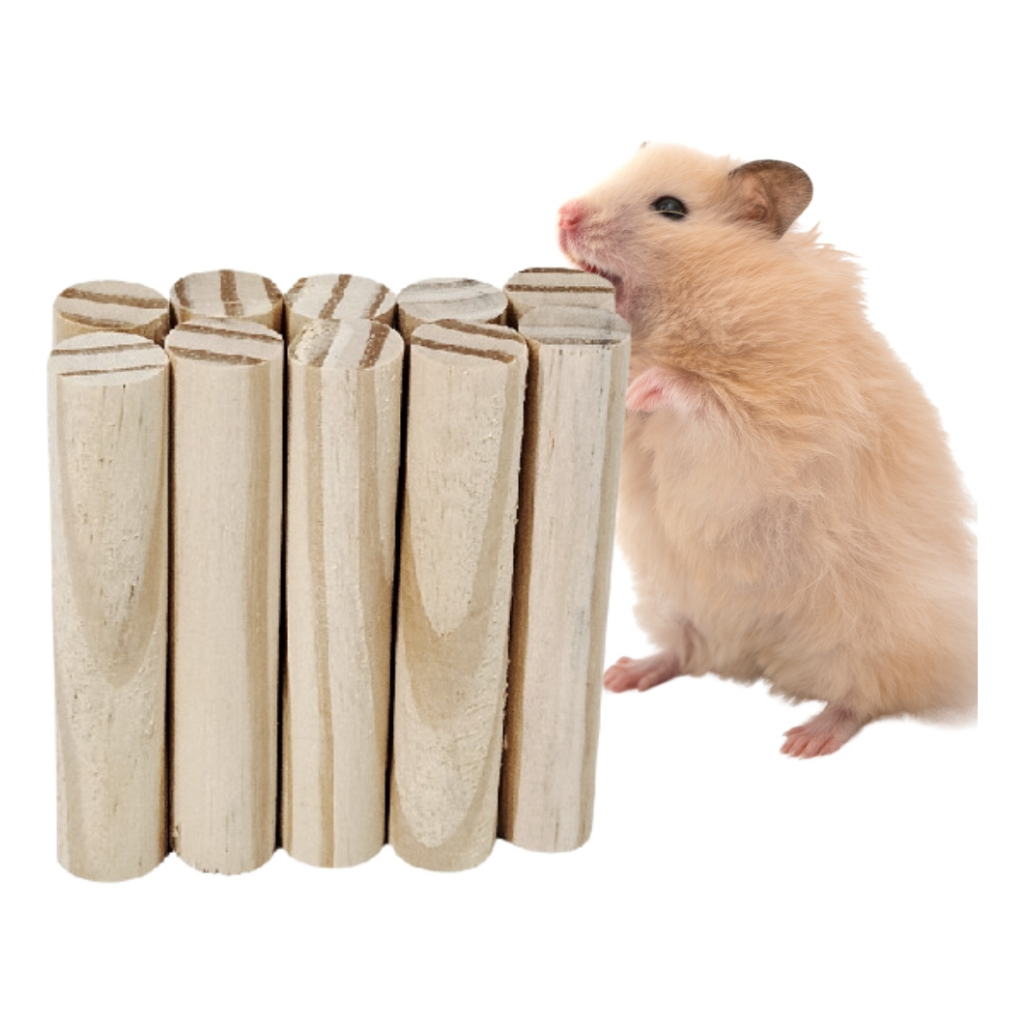 Palitos de madeira para roedores hamster coelhos chinchila ratos 10pcs