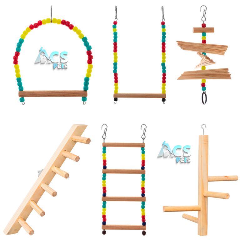 Kit Brinquedo Para Pássaros Calopsita, Periquito,