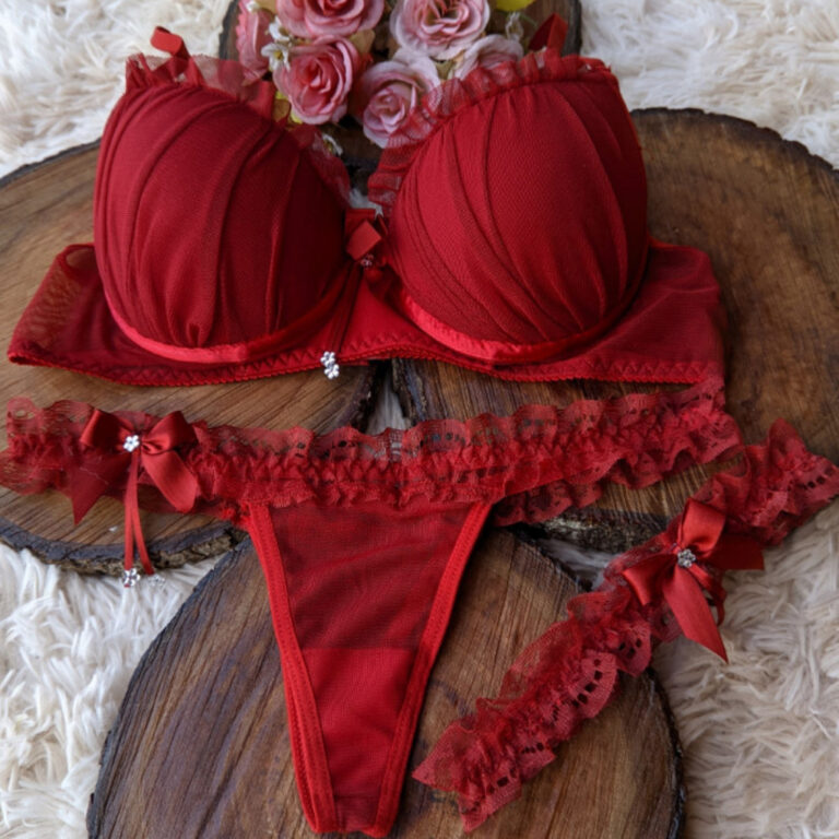 Conjunto Sutiã e Calcinha Sensual Fio Dental Ling