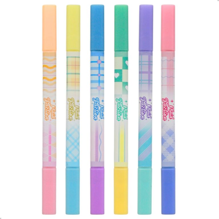 Kit Marca Texto Duas Pontas 12 Cores 6 Unidades To