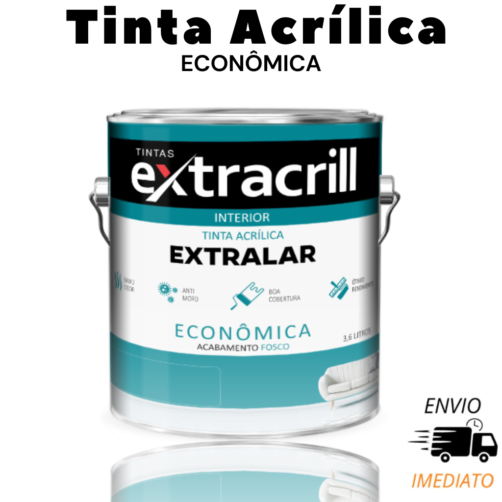 Tinta Acrílica Fosca Extracrill Econômica Para Interiores Branco