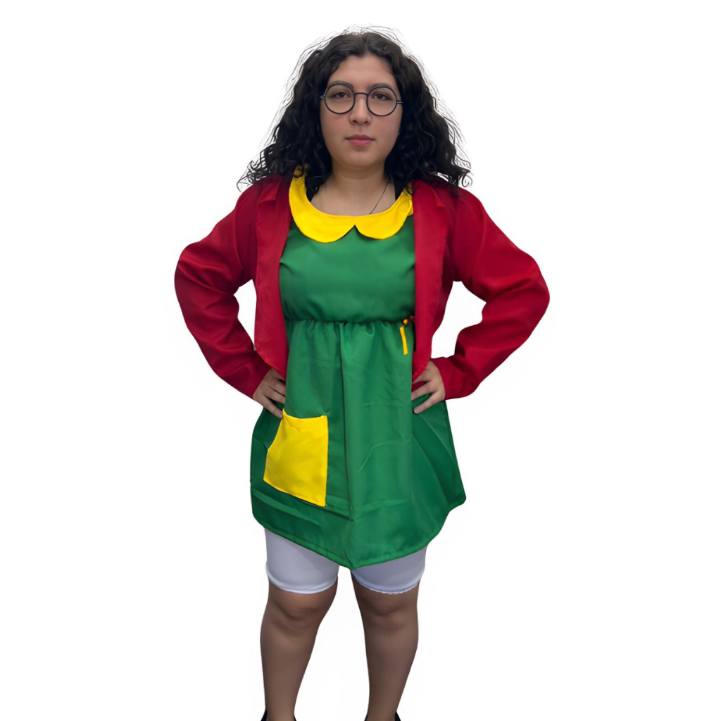 Fantasia Da Chiquinha Adulto Premium Cosplay Turma Do Chavez Envio Imediato