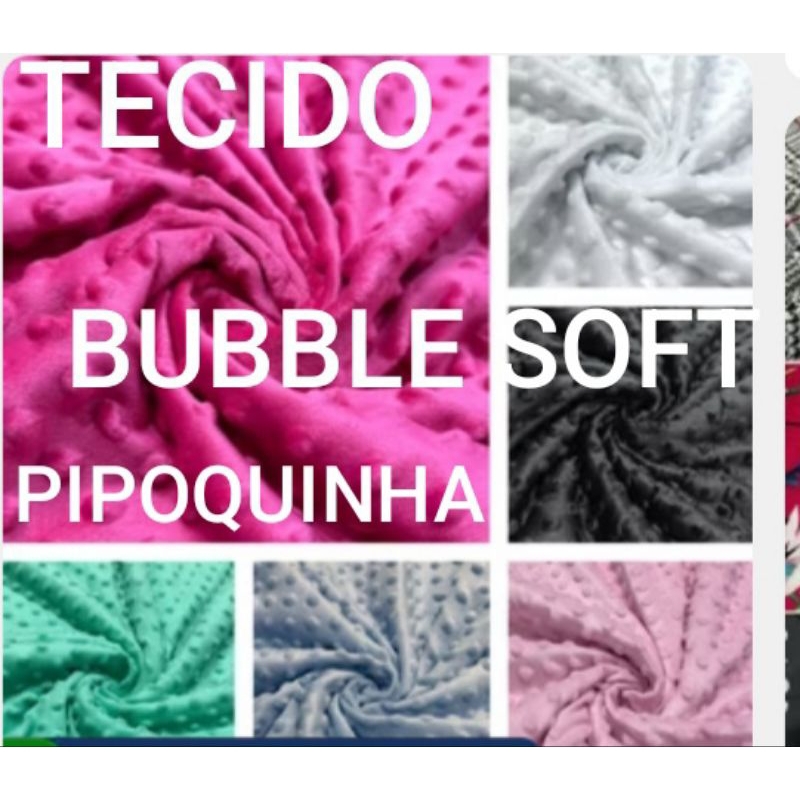 TECIDO BUBLLE SOFT – PIPOQUINHA – 100% POLIÉSTER – 1m x 1,45m – GRAMATURA 342g/ml