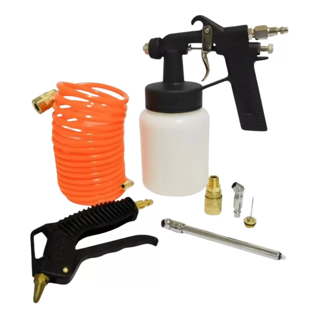 Kit de Acessórios 7 Peças Motocompressor pintura e limpeza Motomil-7034.2