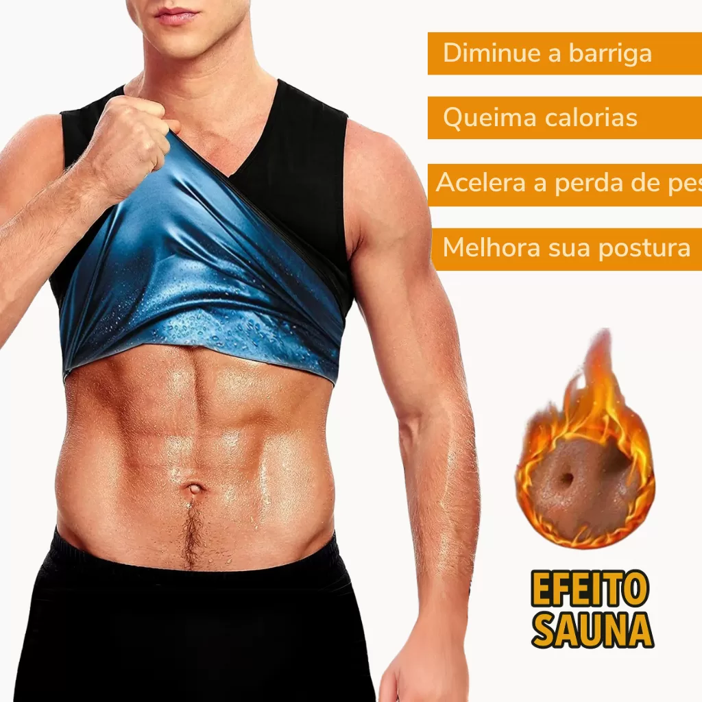 Camisa Térmica Cinta Modeladora Masculina Regata com Compressão