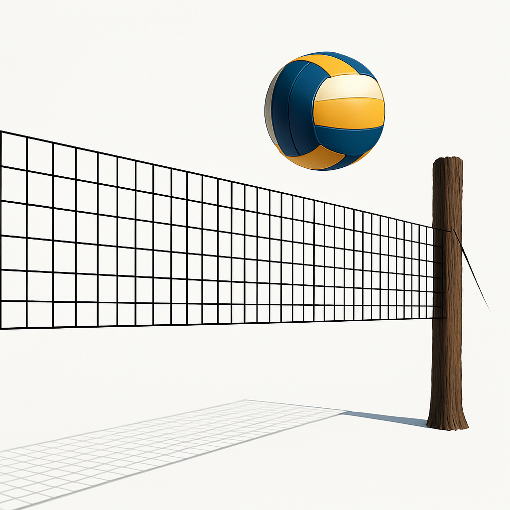 Rede de Vôlei 5m x1m Proteção U.V Fio De Nylon Sem Faixa