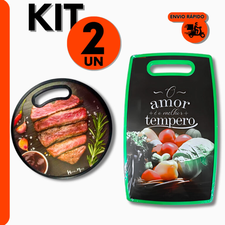 Kit Tábua Redonda + Retangular P/ Corte Carnes Fr