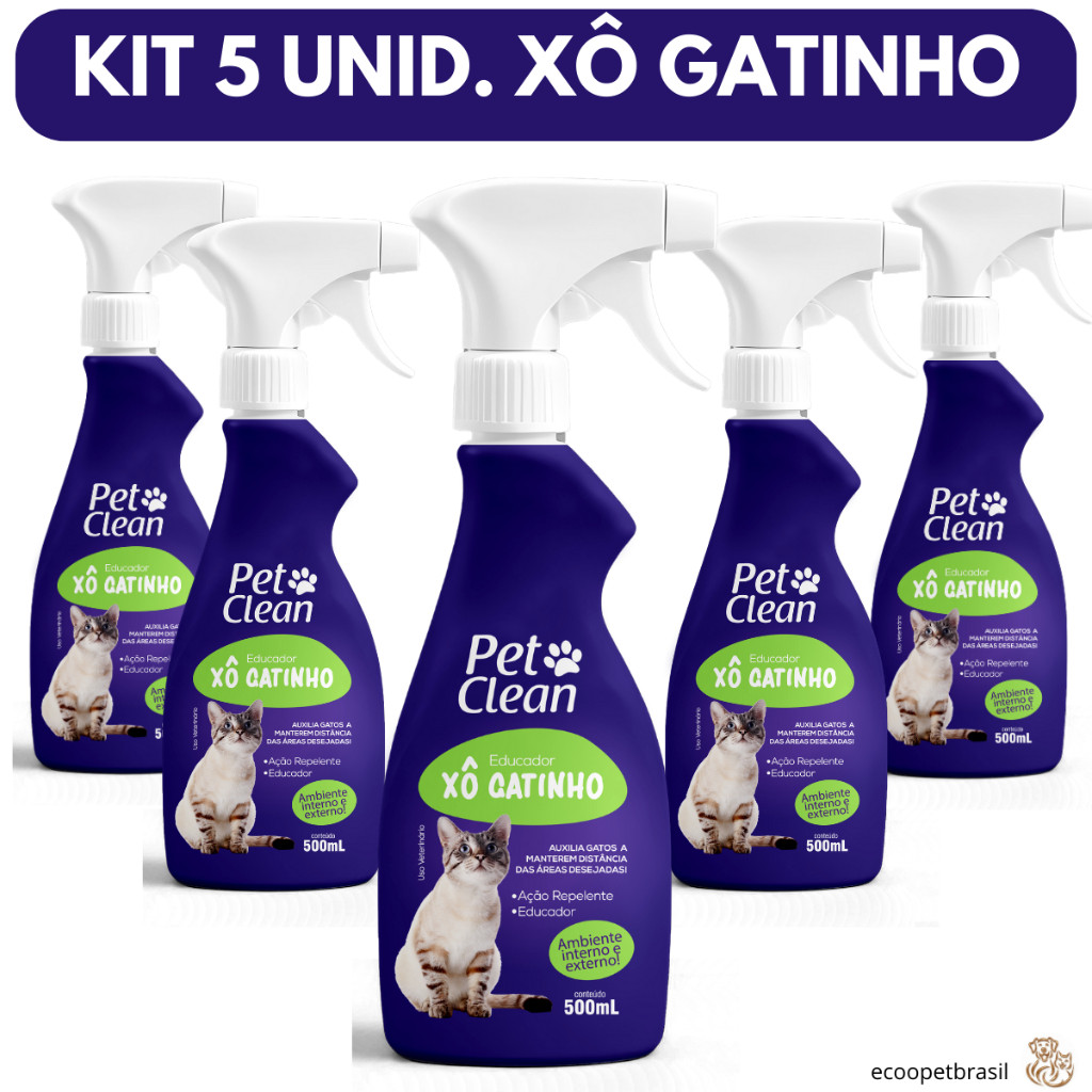 Combo 5 Educadores Sanitário Xo Gatinho Pet Clean para Gatos 500 ml – Pet Shop Atacado