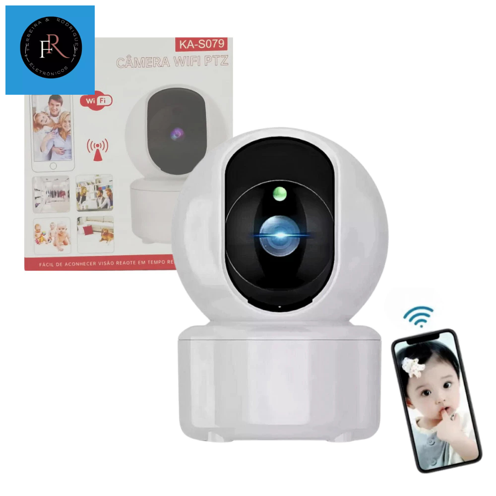 Câmera De Segurança 360° Wifi Babá Eletrônica Kapbom KA – S079