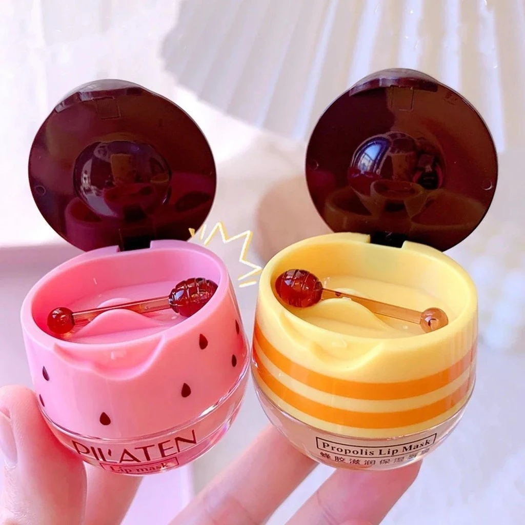 Máscara labial de mel, sabor morango e chocolate, hidratação profunda, linhas labiais antirrugas, so