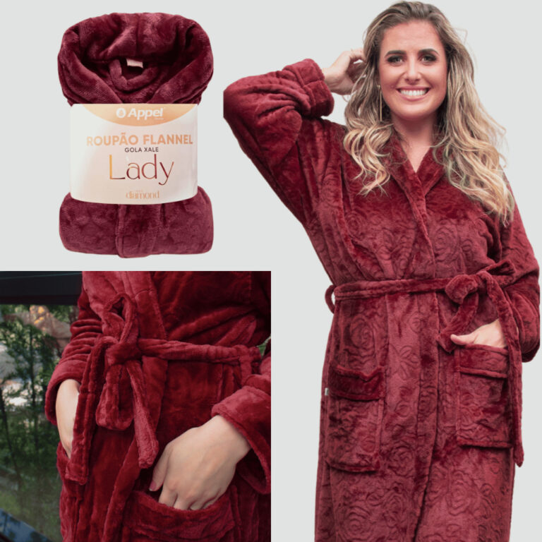 Roupão Plush Lady Feminino Flannel Dia Das Mães