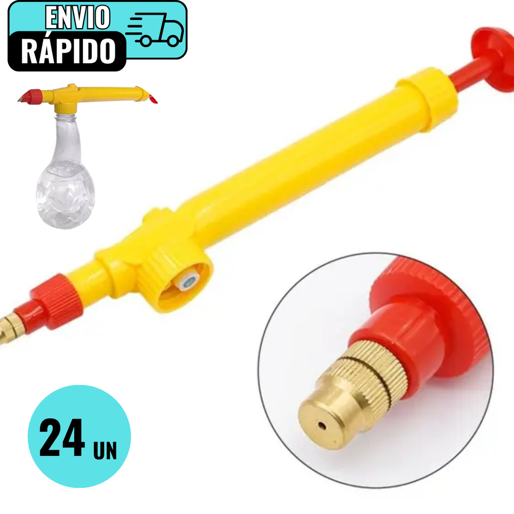 Kit 24 Pulverizador De Plástico Para Garrafa Pet Jato Regulável Rosca Universal Multiuso Jardinagem