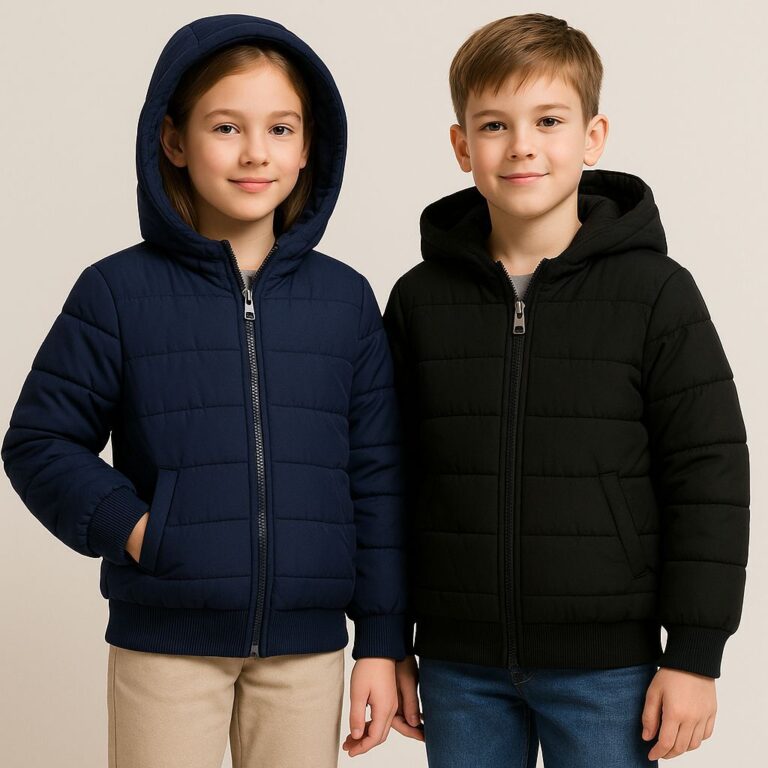 Jaqueta Bobojaco punho ribana puffer Infantil Gros
