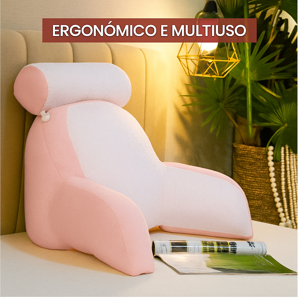Almofada De Descanso Travesseiro Ergonomico Para Encosto Multiuso