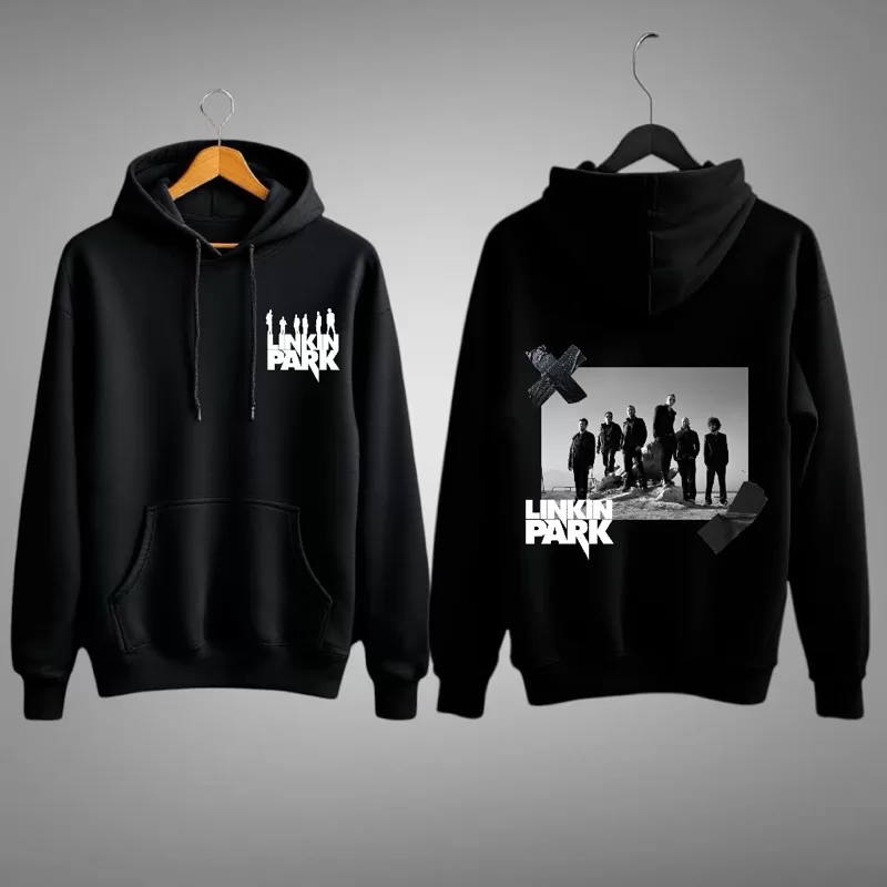 Blusa Moletom Canguru Linkin Park Rock Banda Musica Show Frio Inverno Flanelado Grosso Masculina com
