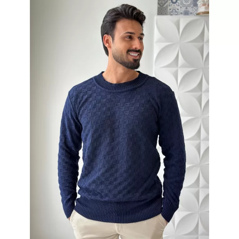 Blusa Sueter Masculino Xadrez/Quadriculado Estilos