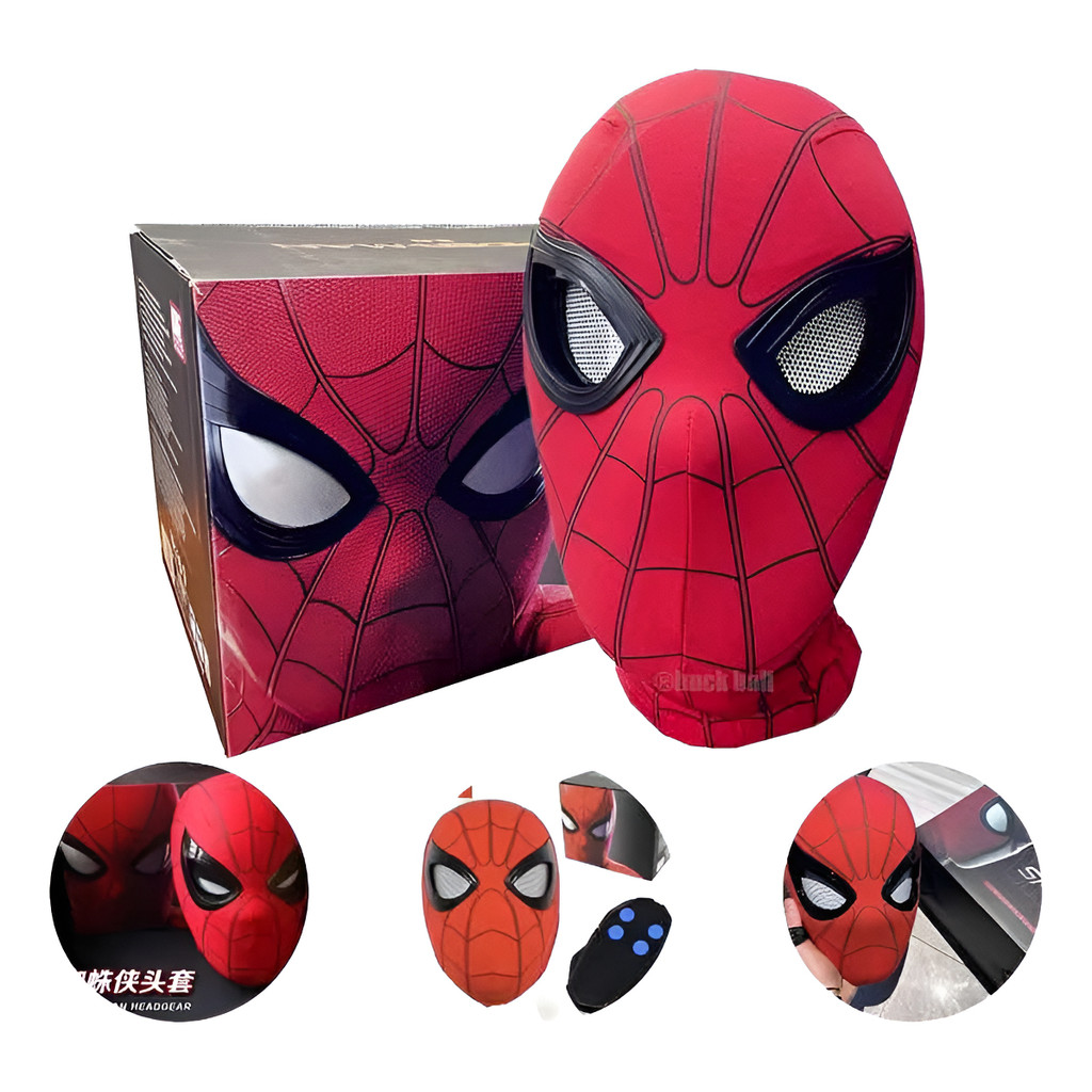 Spider Mascara Homem Aranha Cosplay Olhos Controle Spider Ma