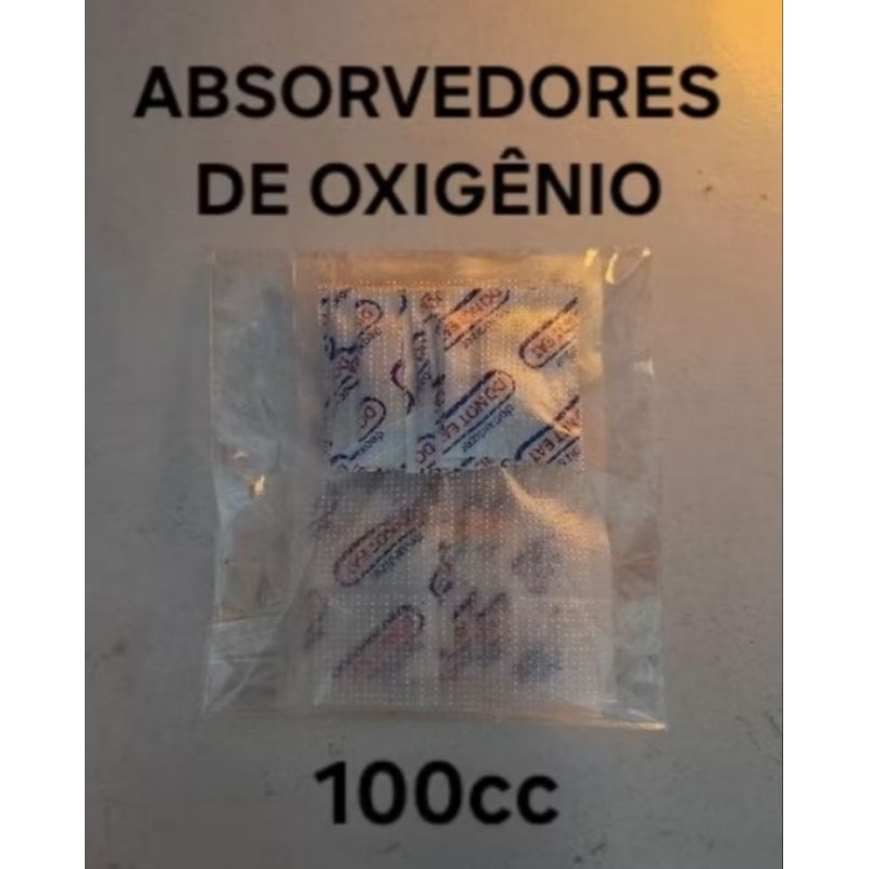 Absorvedor de oxigênio para alimentos 100cc 20 unidades fracionadas de 10×10