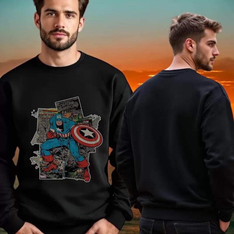 Blusa Moletom Careca Cpitao América Herói Marvel Filme Sueter Vingadores Flanelado Inverno Blusa De