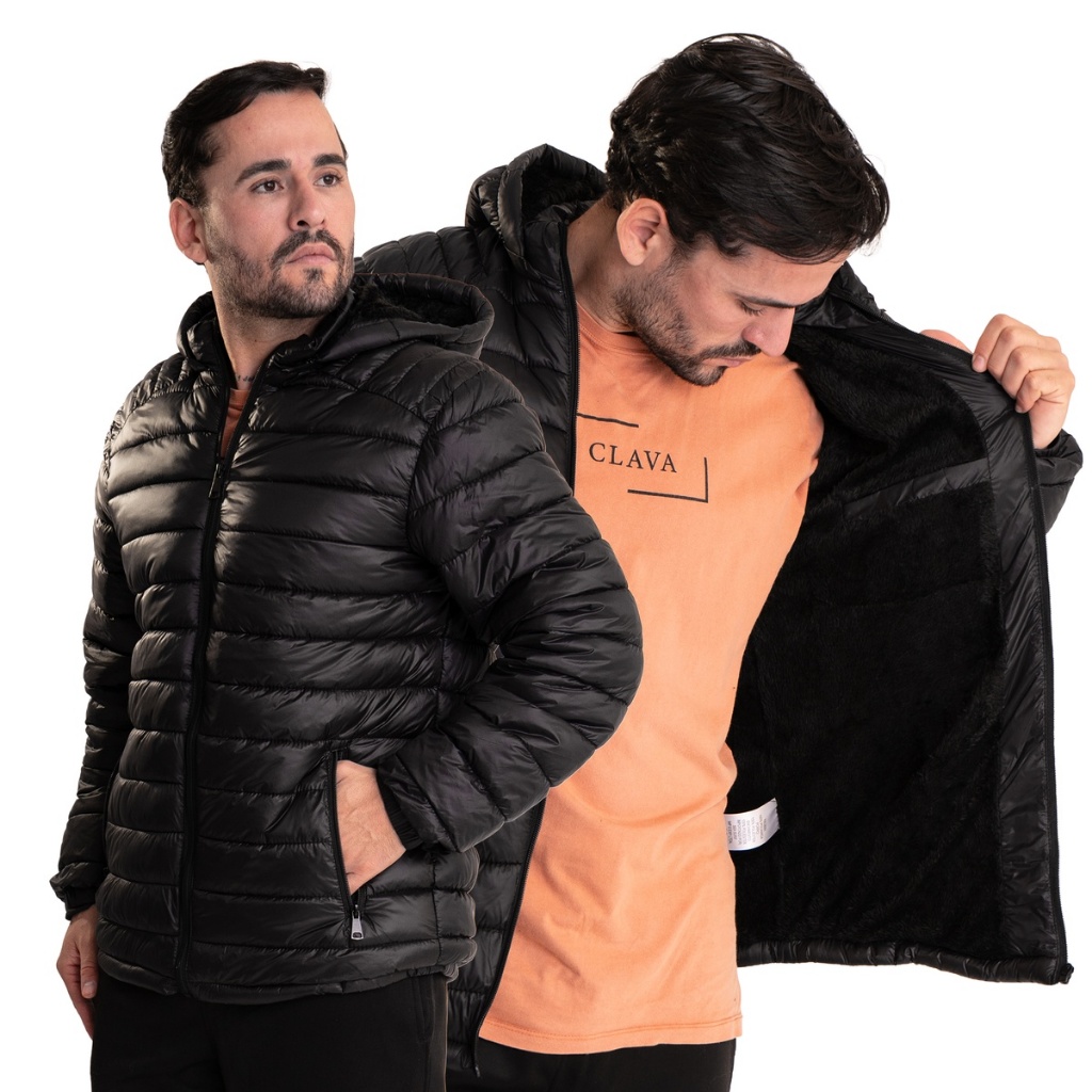 Jaqueta Masculina Bobojaco Forrada Com Pelo Capuz Removível Blusa Casaco