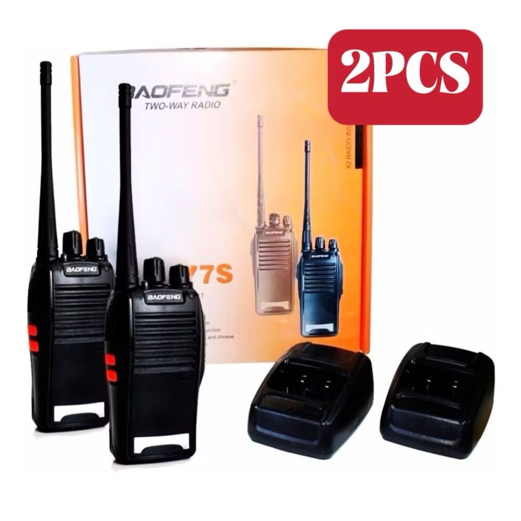 Kit 2 Radios Walk Talk Comunicador seguranca C/fone 16canais