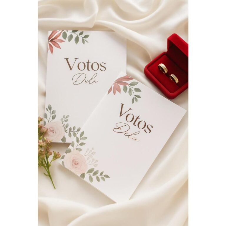 Par de Cadernos de Votos Para Casamento do Noivo e