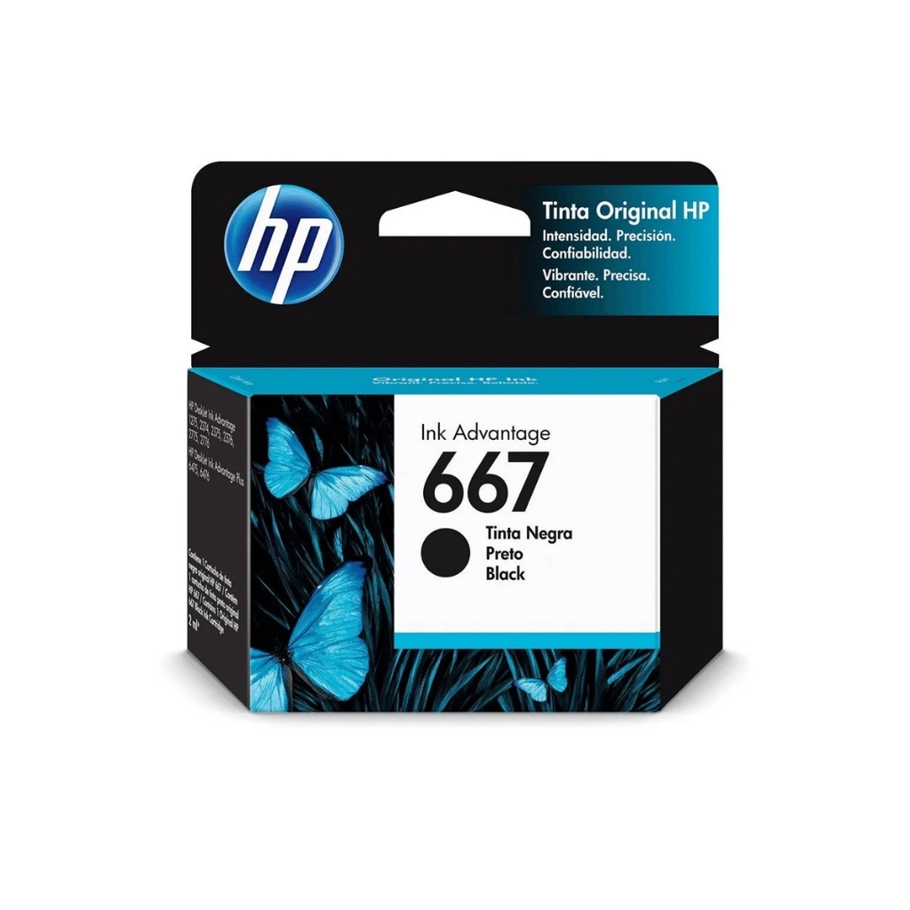 Cartucho de Tinta HP 667 Preto