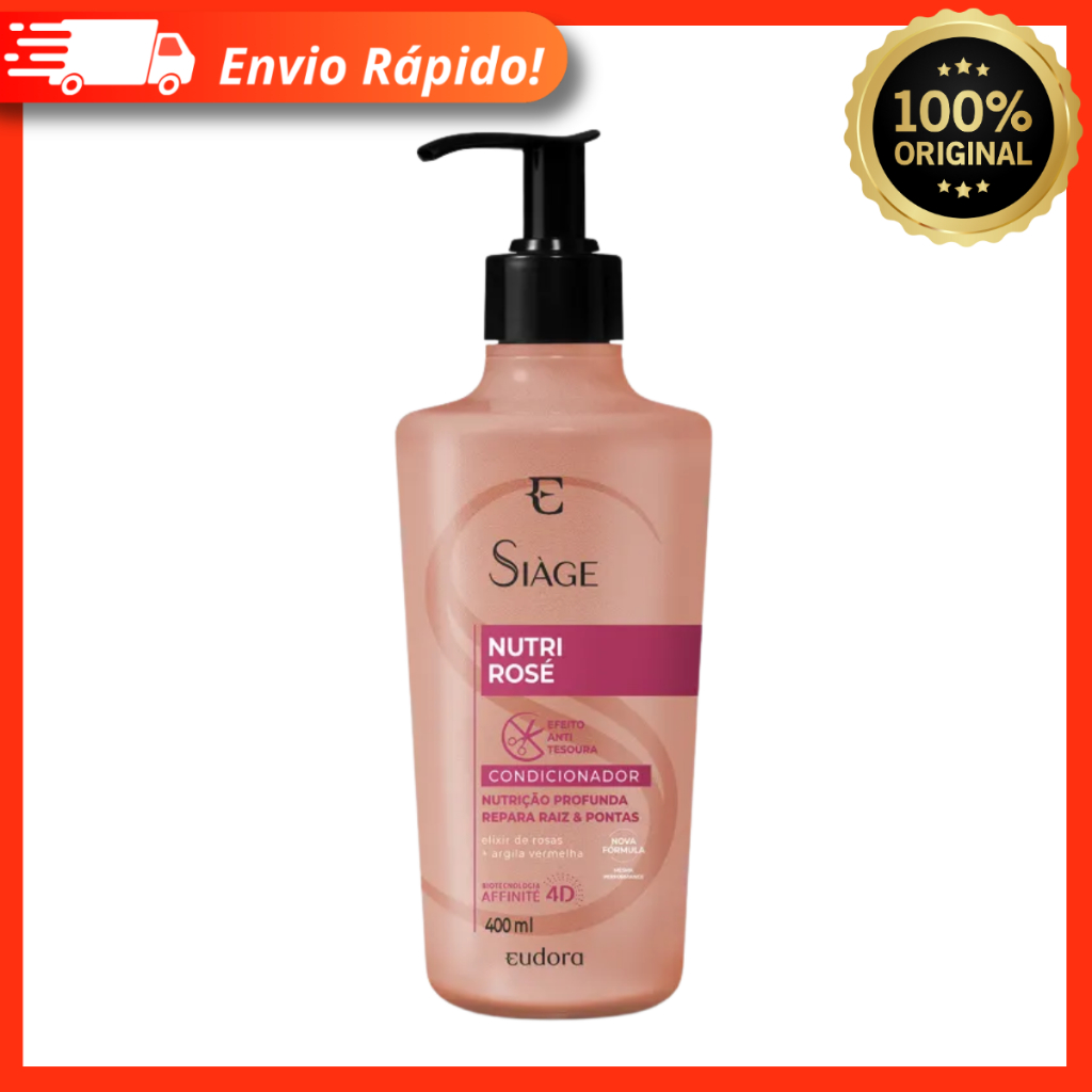 Condicionador Siàge Nutri Rosé Nutrição Profunda Raiz Saudável 400ml – Eudora