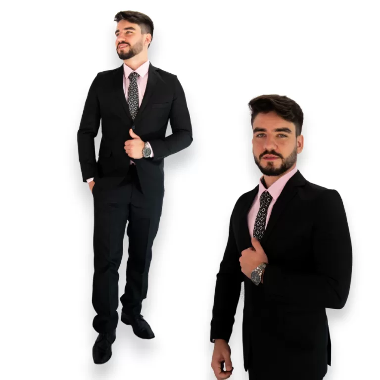 Terno Slim Preto Masculino Oxford Direto Da Fábri