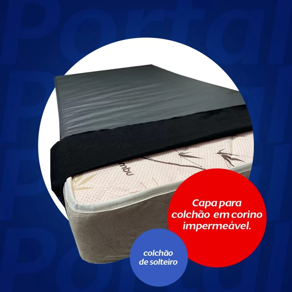 Capa Impermeável Para Colchão De Solteiro Feita Em Corino Resistente