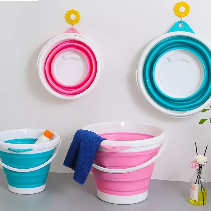 Balde de Silicone Retrátil Dobrável 3L 5L 10L Mu