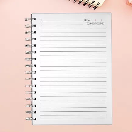 Caderno com linha A5,  Caderno Fofo pautado