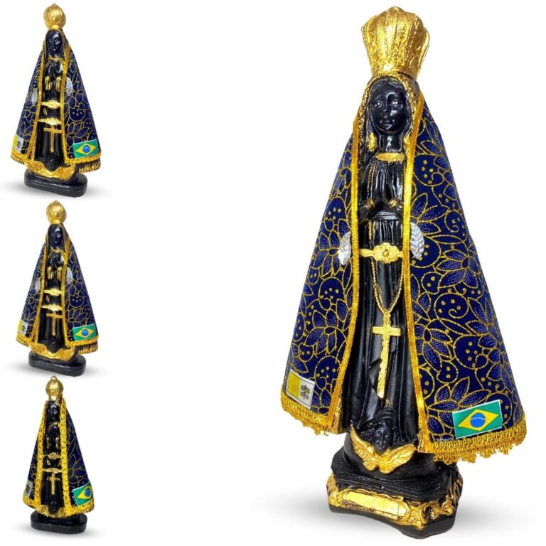 Imagem de Nossa Senhora Aparecida Em Gesso Manto D