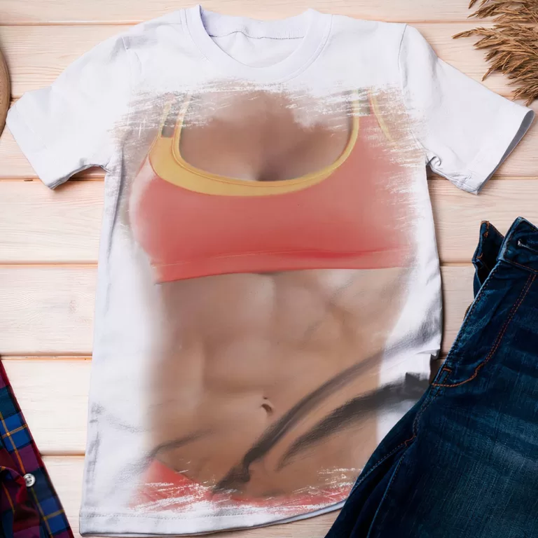 Camiseta Tanquinho Barriga Sarada Mulher 01 Teste 