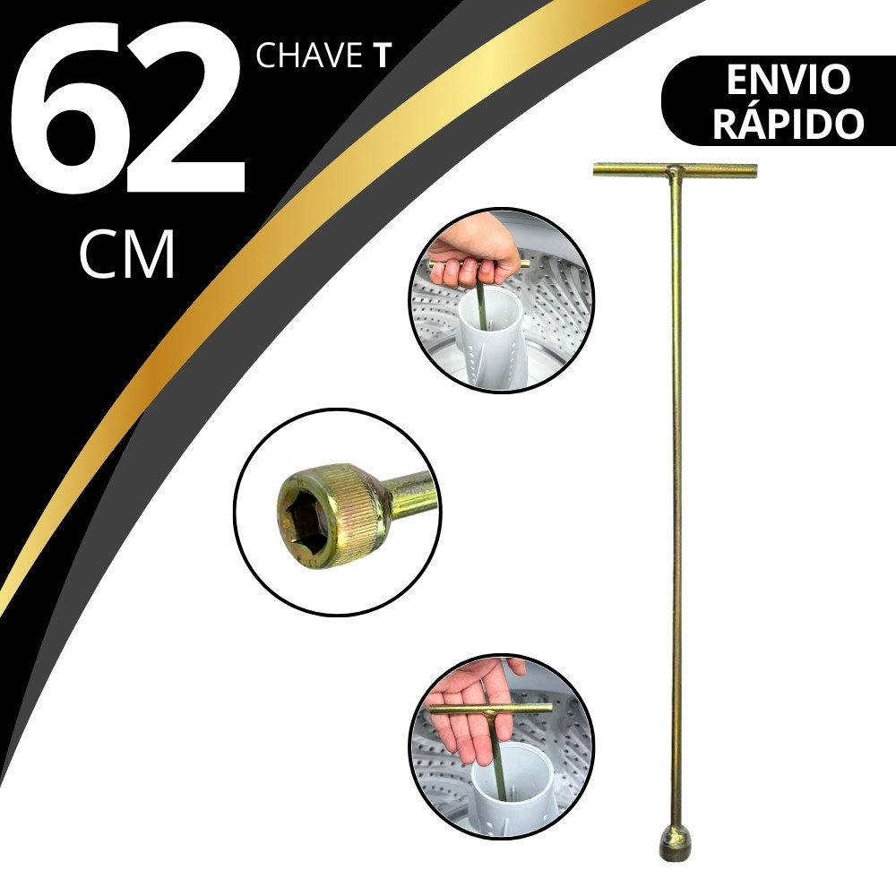 Chave T 10mm Longa Agitador Electrolux 62cm Lm08 Lm06