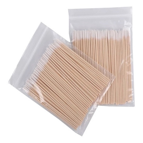 Palito com Algodão Mini 100un para alinhar Henna