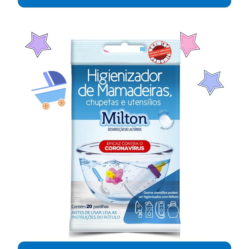 Kits p/ Desinfecção de Mamadeira, Chupeta e Mordedor  Milton
