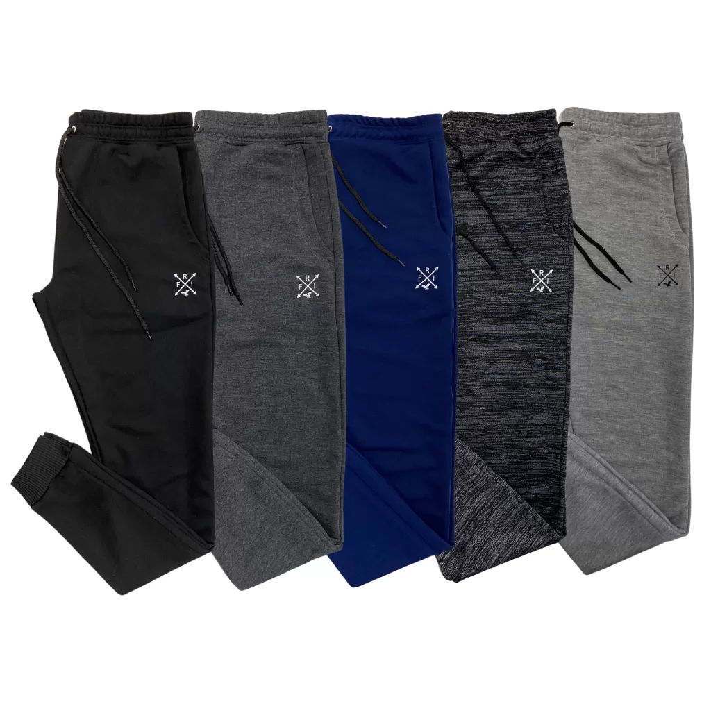 Kit 5 Calças Jogger Masculina Moletom Moletinho Slim