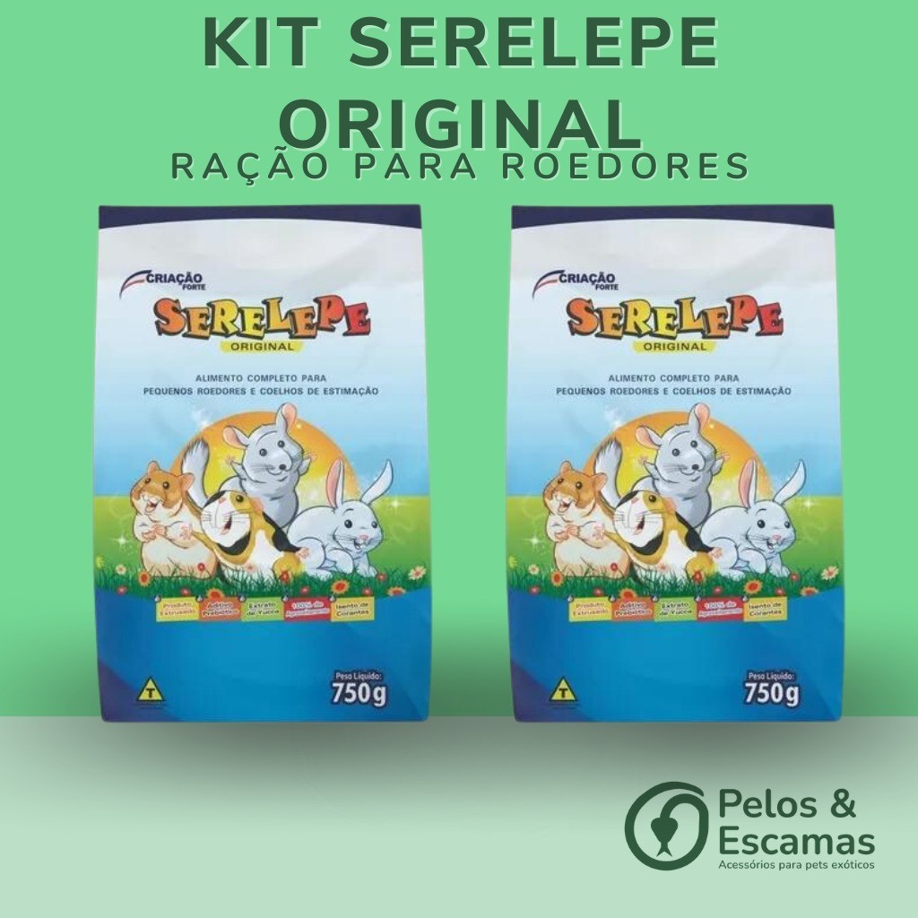 Ração Serelepe 750g para Roedores (02 un)